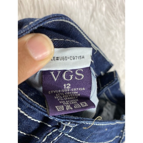 VGS Denim For All Time Women's Capri Jeans Size 12 Stretch Embellished Pockets - Picture 12 of 12